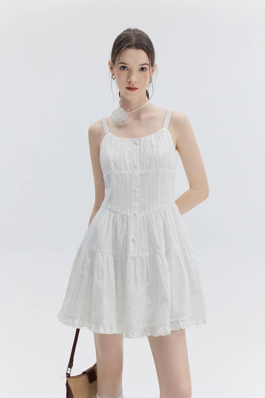 Women's Sleeveless Tiered Ruffle Mini Dress