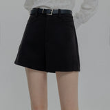 Modern High-Waisted Cuffed Shorts