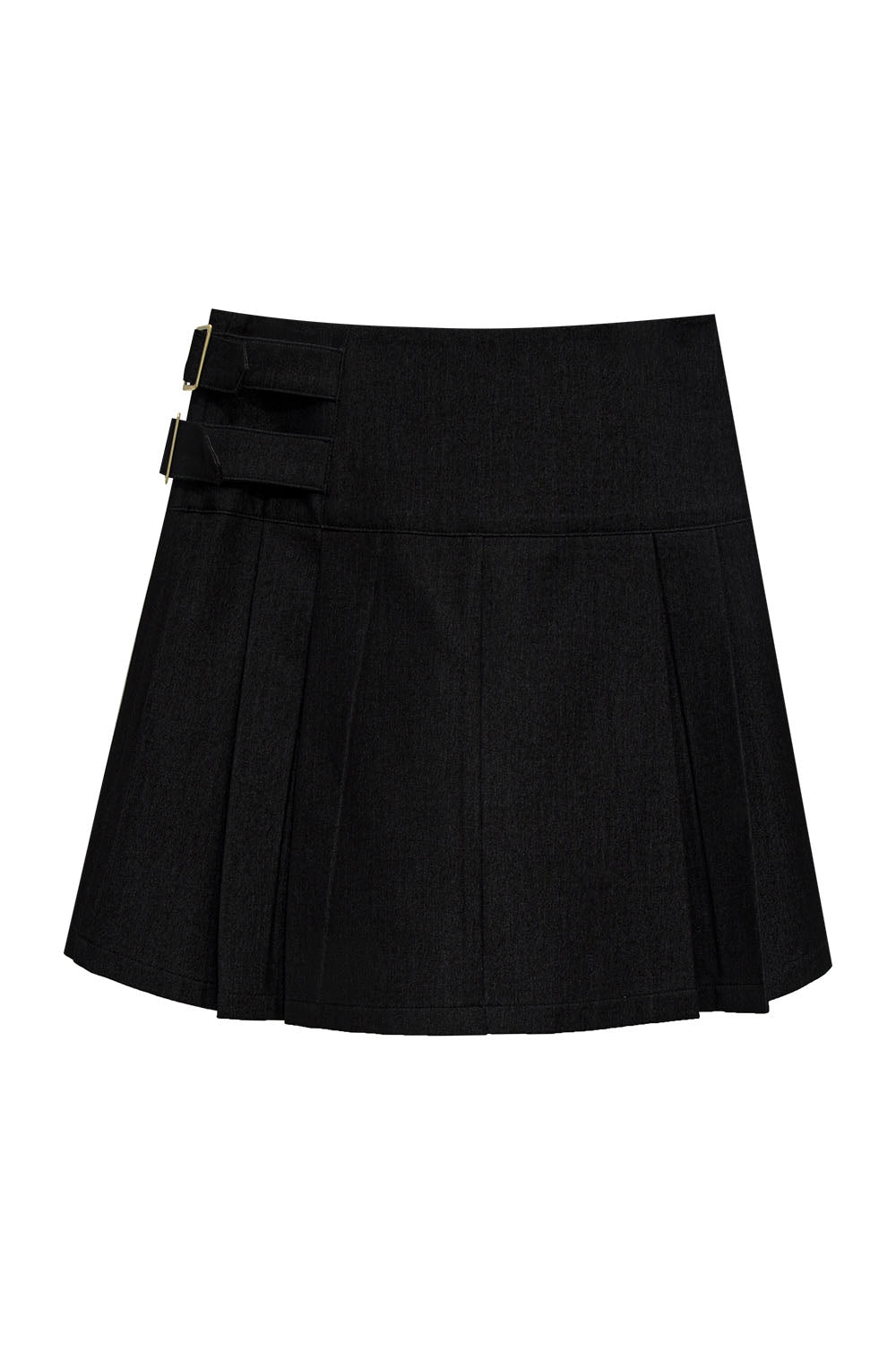 Women's High-Waisted A-Line Mini Skirt with Belt Detail