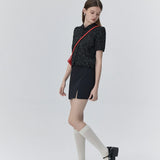 Sleek A-Line Mini Skirt with Side Slit