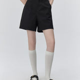 Modern High-Waisted Shorts with Sleek Belt - Urban Trendsetter