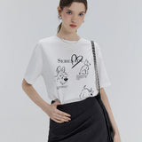 Whimsical Animal Serenade Graphic Tee - Artistic Casualwear