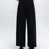 Sophisticated Pleated Wide-Leg Trousers for Elegant Comfort