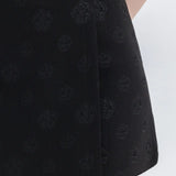 Embroidered Elegance: Chic Floral Mini Skirt