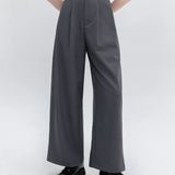 Sophisticated Pleated Wide-Leg Trousers for Elegant Comfort