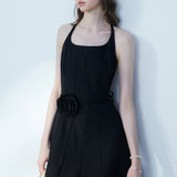 Women's Midi Dress  Detail - Sleeveless, Flowy Silhouette