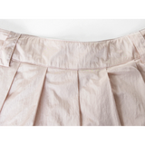 Women's Pink Pleated bud skirt - Soft Fabric, Flowing Silhouette