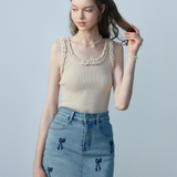 Ribbed Tank Top with Ruffle Trim - Stylish Summer Essential