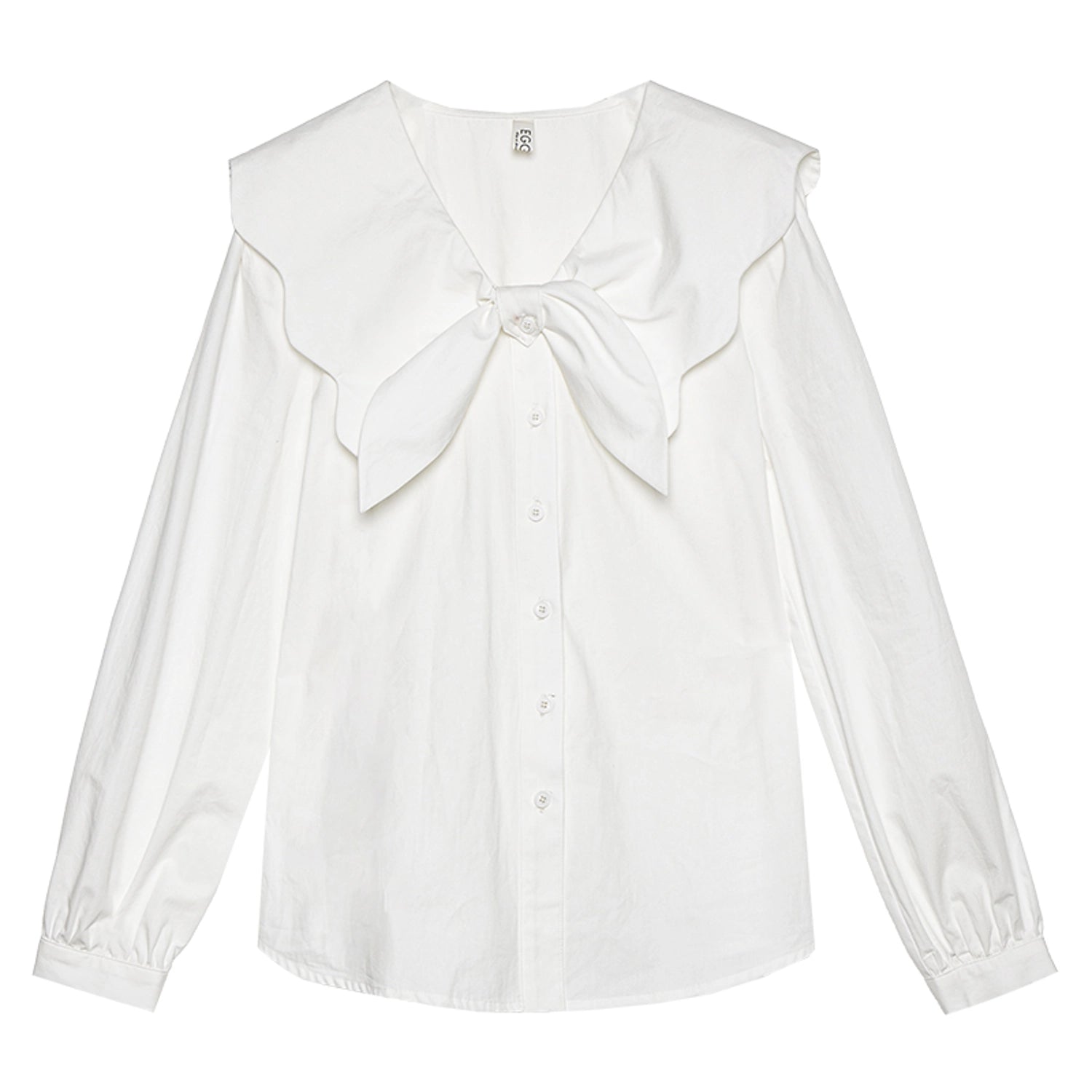Women's Chic Bow Tie Neck Blouse Featuring Long Sleeves