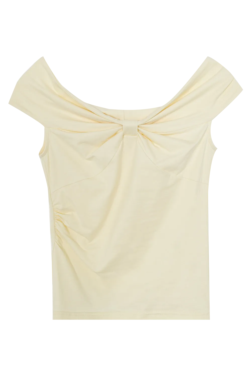 Women's Off-Shoulder T-Shirt with Gathered Detail