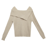 Off-Shoulder Ribbed Sweater