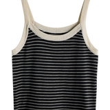 Classic Striped Sleeveless Top for Versatile Wardrobe Match