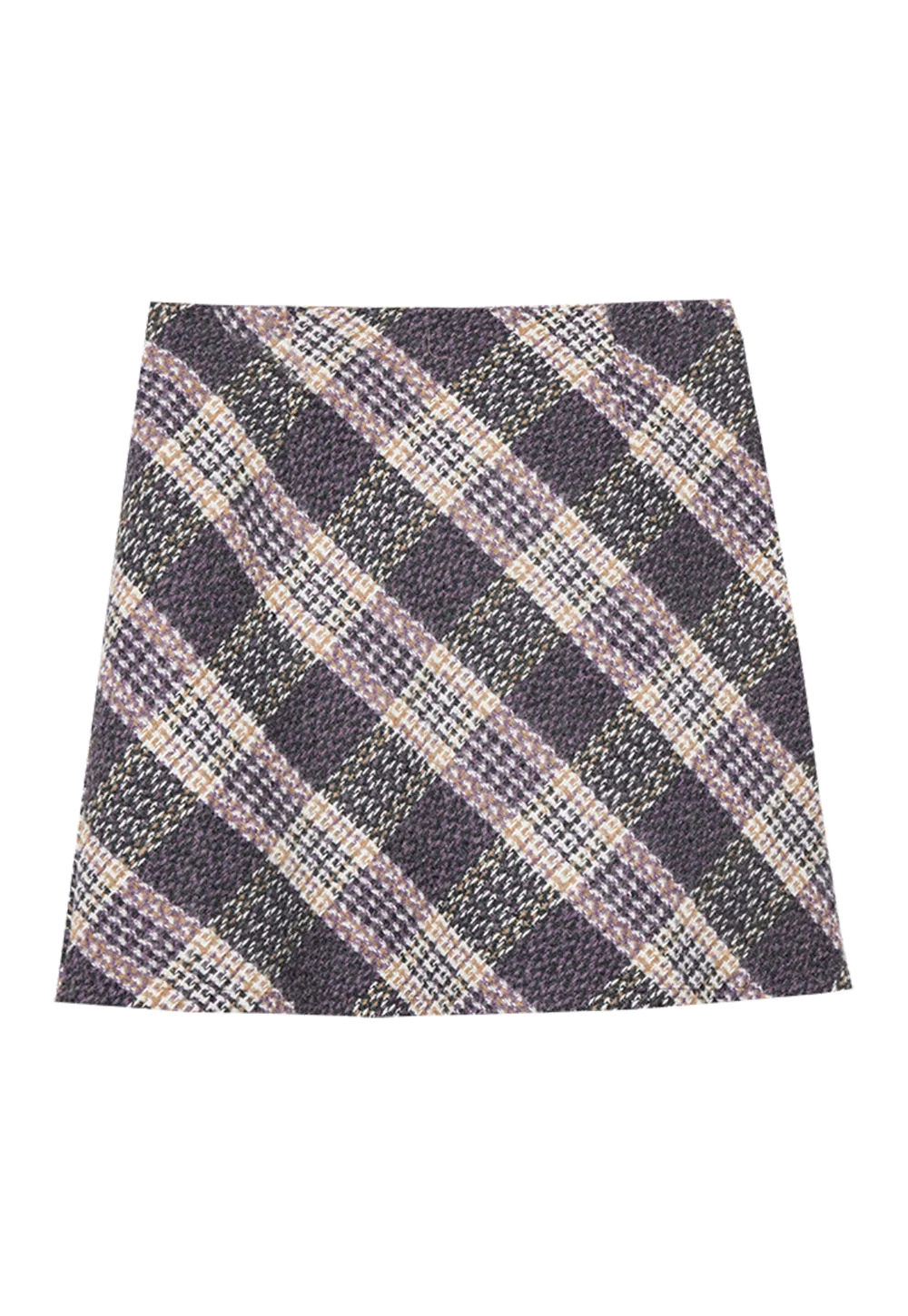 Women's Textured Checkered Mini Skirt