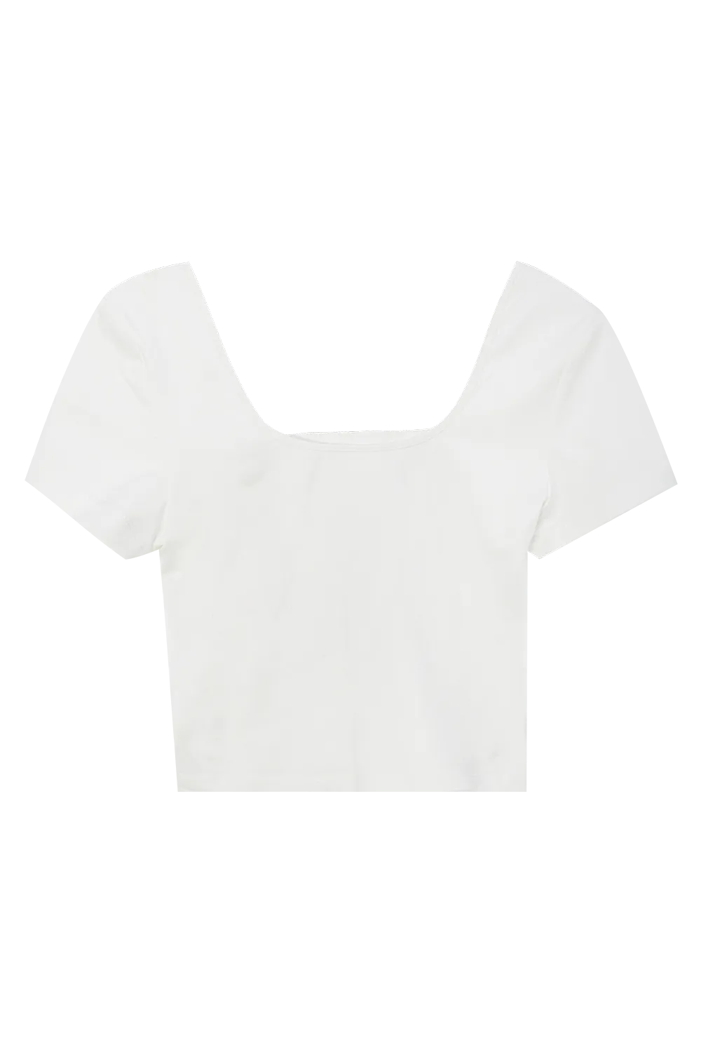 Women's Short Sleeve Blouse - Chic Square Neckline Top