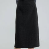 Women's Classic Tailored Midi Skirt with A-Line Cut