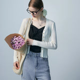 Women's V-Neck Button-Front Knitted Cardigan