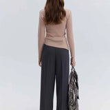 High-Waisted Wide-Leg Pants with Belt