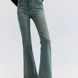 Seluar Jeans Berkobar Pinggang Tinggi Vintage