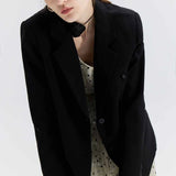 Structured Blazer with Notch Lapel and Front Pocket Detail