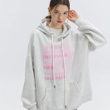 Urban Style Hoodie with Graphic Text Design