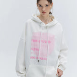 Urban Style Hoodie with Graphic Text Design