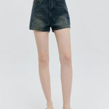 Trendy High-Waisted Denim Shorts - Classic Five-Pocket Design