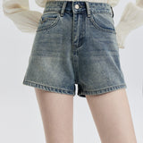 Trendy High-Waisted Denim Shorts - Classic Five-Pocket Design
