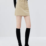 Sophisticated A-Line Mini Skirt with High-Waist Design