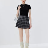 Classic Plaid Pleated Mini Skirt