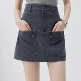Chic Utility Skirt with Front Pockets