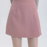 Elegant Panelled Mini Skirt with Subtle Pleats
