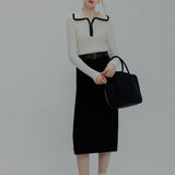Sleek Mid-Length Skirt with Belt Detail for Timeless Elegance