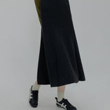 Luxurious Velvet A-Line Midi Skirt for Women