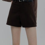Modern High-Waisted Cuffed Shorts