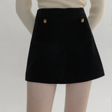 Chic Tailored Shorts with Ornate Button Pockets"