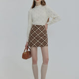 Women's Timeless Plaid Mini Skirt with A-Line Silhouette
