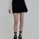 Textured High-Waisted Mini Skirt