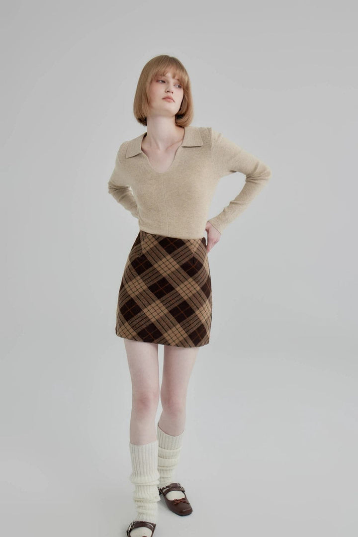 Classic Plaid A-Line Skirt