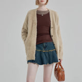 Soft Textured Knit Sweater Jacket