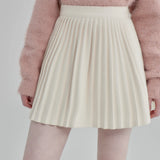 Pleated A-Line Tennis Skirt with Elastic Waistband