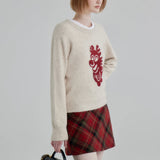 Whimsical Creature Knit Sweater