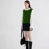 Vintage Knit Pattern Sweater Vest