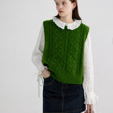 Vintage Knit Pattern Sweater Vest