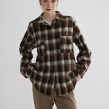 Plaid Flannel Shirt with Pocket Detail for Casual Wear