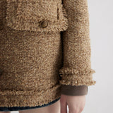 Chic Oatmeal Tweed Jacket