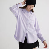 Women's Classic Long Sleeve Single Pocket Shirt