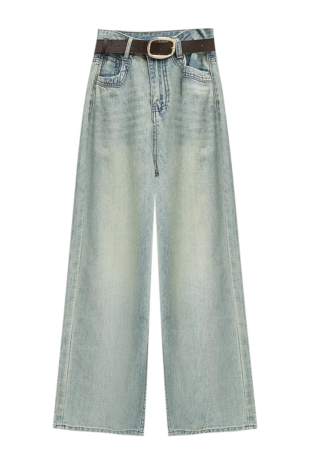 Women's High-Waisted Wide-Leg Denim Jeans