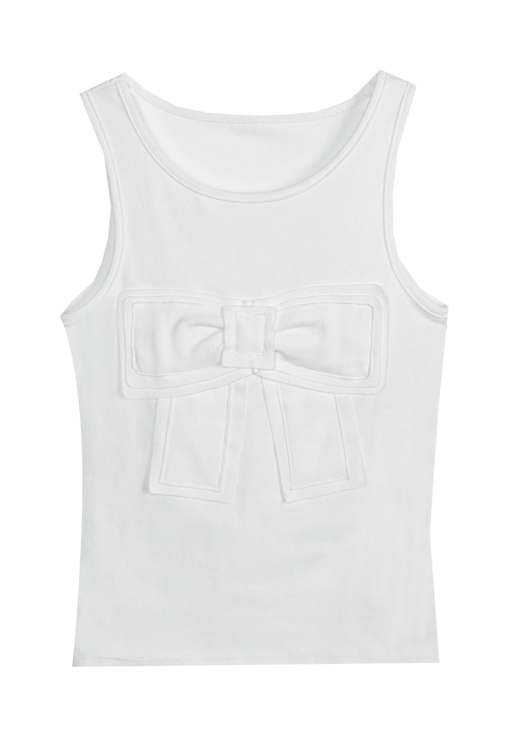 Women's Sleeveless Tank Top with Front Bow Detail