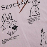기발한 동물 세레나데 그래픽 티셔츠 - 예술적인 캐주얼웨어