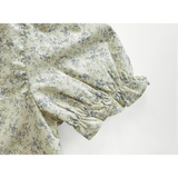 Women's Floral Wrap Short Sleeve Top